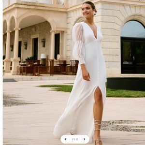 Lady Pipa White Narciso Dress in XS